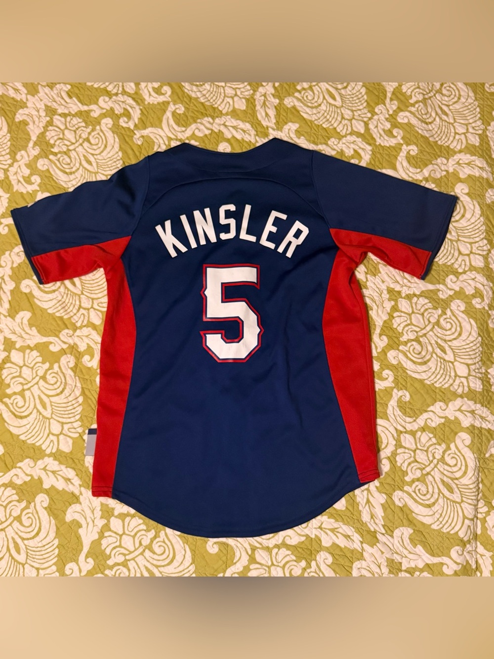 Texas Rangers Majestic Authentic Collection Cool Base MLB Jersey youth L Kinsler